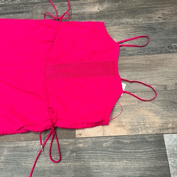 NWT $198 Magaschoni Linen Open Needlework Pintuck Wide Leg Lined Jumpsuit sz S - Picture 2 of 14